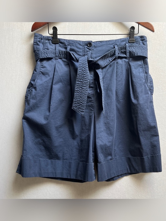 RAFFAELLO ROSSI Pants - Raffaello Rossi Lillit Navy High Rise Belted Pleated Shorts Size 40 (US 8/10)